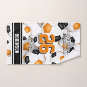 カスタムアスリートとチーム名オレンジ ハンドタオル (ハンドタオル)