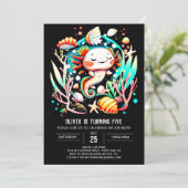 カスタムアソロトル海誕生祝い 招待状 (スタンド正面)