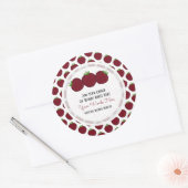 カスタムアップルクラシックラウンドステッカー ラウンドシール (封筒)