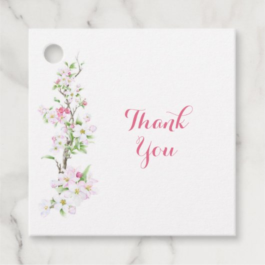 カスタムアップルブロッサムブライド ブラリューギフト フェイバータグ (正面)