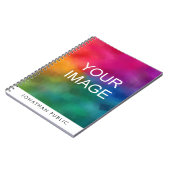 カスタムアップロード写真ロゴデザイン名 ノートブック (左側)