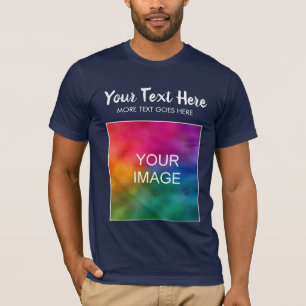 カスタムアップロード画像ロゴテキスト メンズ ベラ キャンバス Tシャツ