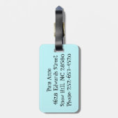 カスタムアトミックピンク&グレーパターンラゲッジタグ ラゲッジタグ (裏面縦)