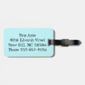 カスタムアトミックピンク&グレーパターンラゲッジタグ ラゲッジタグ (裏面横)