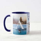 カスタムアドベンチャーフォトコラージコーヒーマグ マグカップ (左)