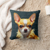 カスタムアドラブルチワフアグリーン クッション (ブランケット)