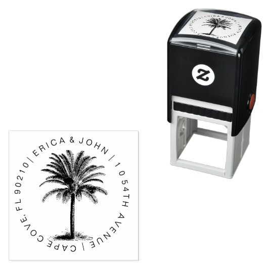 カスタムアドレスパームツリーセルフインク差出人住所 セルフインキングスタンプ (インサイチュ)