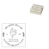 カスタムアドレスファームフレッシュエッグズホームステッド&連絡 ラバースタンプ (押印)