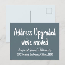 カスタムアドレミニマルスのアップグレードされた引っ越しました移動 ポストカード