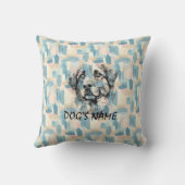 カスタムアナトリアンシェパードポートレート抽象芸術バック クッション (裏面)