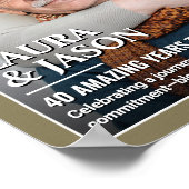 カスタムアニバーサリーマガジン表紙、カップルポートレート ポスター (角)