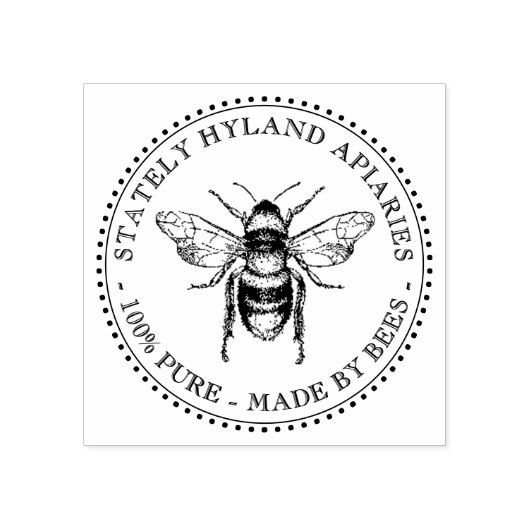 カスタムアピールハニービースタンプ ラバースタンプ (インプリント)