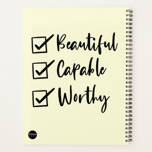 カスタムアフリカ系アメリカ人女性プランナー プランナー手帳 (裏面)