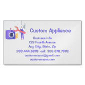 カスタムアプライアンスのサービスと修理 マグネット名刺 (正面)