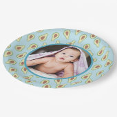 カスタムアボカド模様パーティー ペーパープレート (アングル)