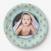 カスタムアボカド模様パーティー ペーパープレート (正面)