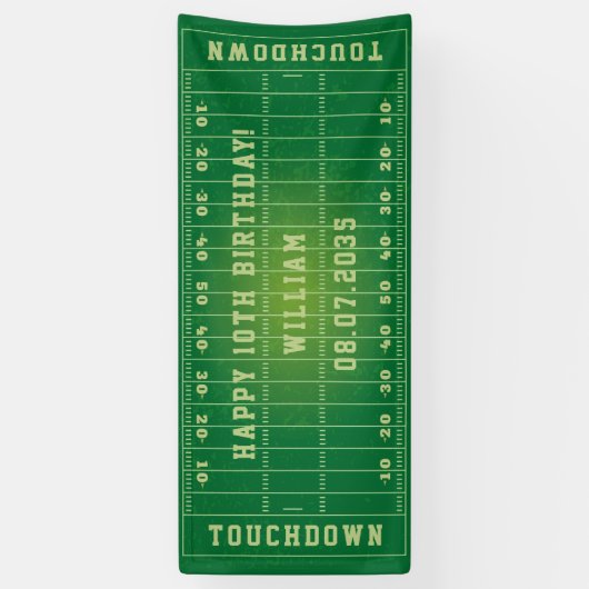 カスタムアメリカンフットボール子供の誕生日 横断幕 (縦)