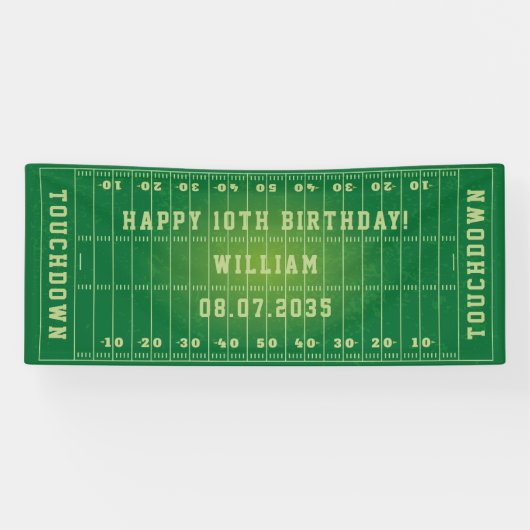 カスタムアメリカンフットボール子供の誕生日 横断幕 (横)