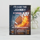 カスタムアメリカンフットボール誕生日招待状 招待状 (スタンド正面)