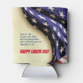 カスタムアメリカ労働日 缶クーラー (裏面)