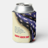 カスタムアメリカ労働日 缶クーラー (缶裏面)