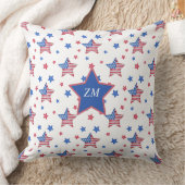 カスタムアメリカ国旗のスターブルーレッドホワイトスローピル クッション (ブランケット)