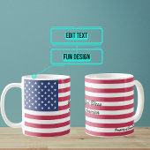 カスタムアメリカ国旗のマグカップ コーヒーマグカップ