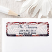 カスタムアメリカ国旗の赤白青スタストライプーズ ラベル (インサイチュ)