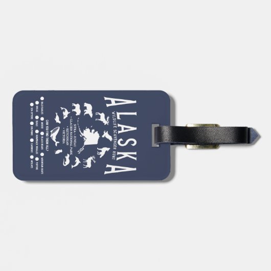 カスタムアラスカファミリークルーズワイルドライフスポッティング ラゲッジタグ (裏面横)