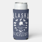 カスタムアラスカファミリークルーズワイルドライフスポッティングT-Sh スリム缶クーラー (Seltzer裏面)