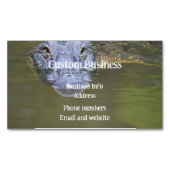 カスタムアリゲータースワンプアニマルワイルドライフ自然 マグネット名刺 (正面)