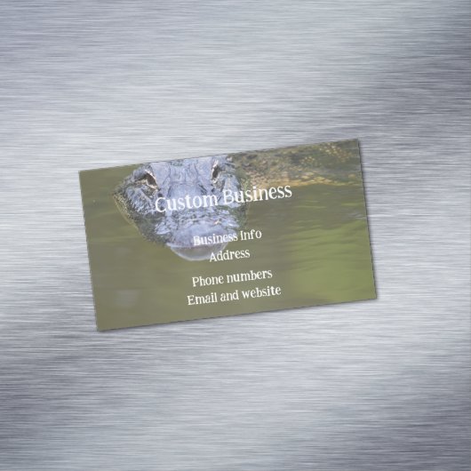 カスタムアリゲータースワンプアニマルワイルドライフ自然 マグネット名刺 (インサイチュ)