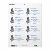 カスタムアリスワンダーランドネイビー差出人住所ラベル ラベル (フルシート)