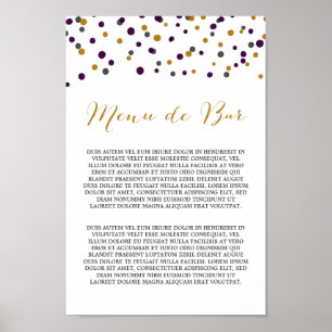 カスタムアルコール一覧 – アルコールのメニューのポスター ポスター