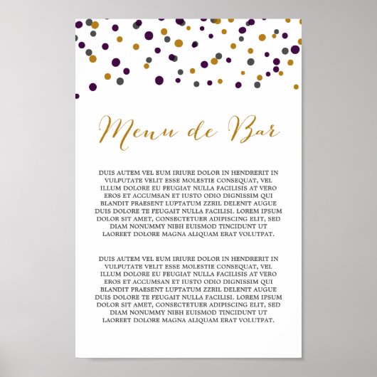 カスタムアルコール一覧 – アルコールのメニューのポスター ポスター (正面)