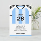 カスタムアルゼンチンサッカージャージ誕生日招待状 招待状 (スタンド正面)