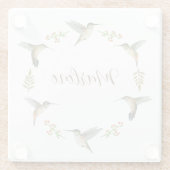 カスタムアレンズハミングバード ガラスコースター (裏面)