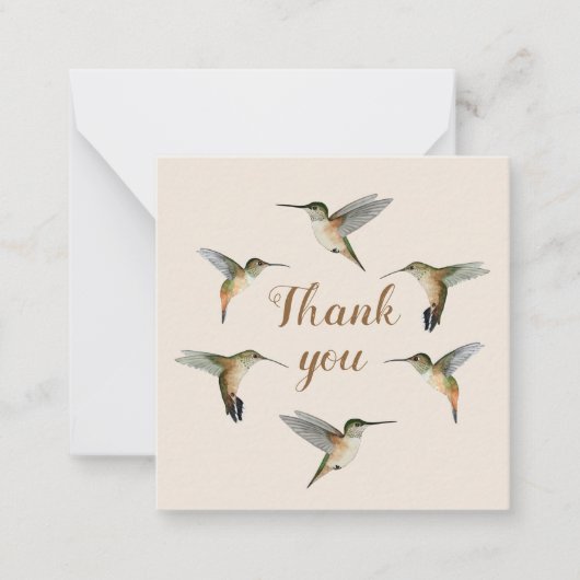 カスタムアレンズハミングバード  ノートカード (正面)