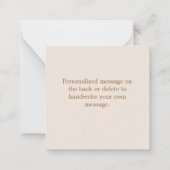 カスタムアレンズハミングバード  ノートカード (裏面)