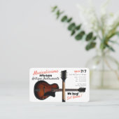 カスタムアンティークヴィンテージミュージカル楽器ショップ 名刺 (スタンド正面)