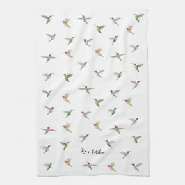 カスタムアンナズハミングバード キッチンタオル