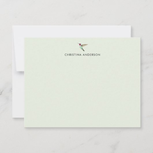 カスタムアンナズハミングバード ノートカード (正面)