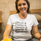 カスタムアンパサンド付きグランドキッド名リスト Tシャツ