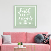 カスタムアーストーンセージ信仰家族の友人 キャンバスプリント (インサイチュ (リビング))