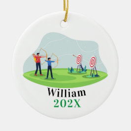 カスタムアーチェリークリスマスセラミックオーナメント セラミックオーナメント