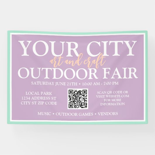 カスタムアーツ&クラフツアウトドアフェア | 夏のイベント 横断幕 (横)