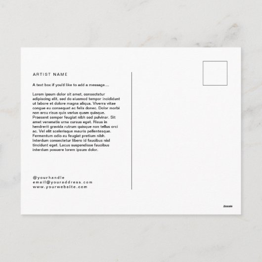 カスタムアーティストはがきテンプレート シーズンポストカード (裏面)