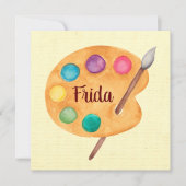 カスタムアーティスト名 – アートクラス先生カード 招待状 (正面)