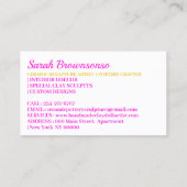 カスタムアーティス絵画トのキャンバス 名刺 (裏面)