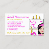 カスタムアーティス絵画トのキャンバス 名刺 (正面)